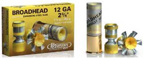 12 Gauge 2-3/4" Lead Slug  1-1/8 oz 5 Rounds Ddupleks USA Shotgun Ammunition